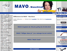 Tablet Screenshot of mavo-maschinen.de